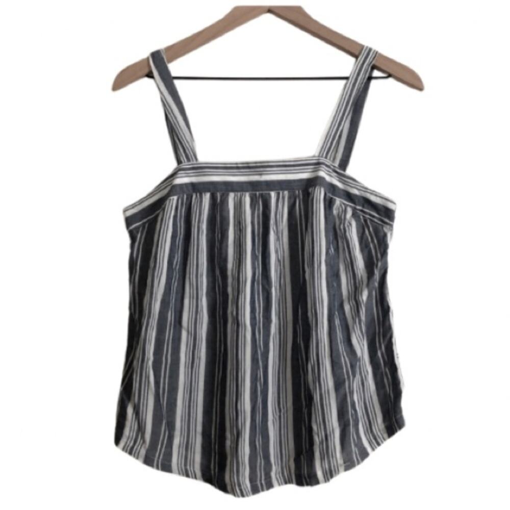 Target Universal Thread Goods Co Striped Boho Buttoned Sides Crop Tank Top Shirt